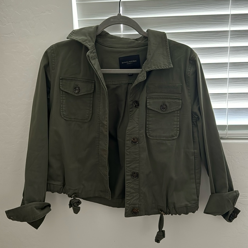 Banana Republic Green utility cropped jacket